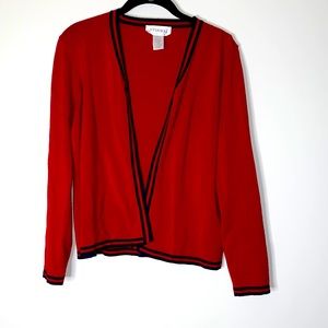 ❤️2 for $25 RED & BLACK CARDIGAN SWEATER